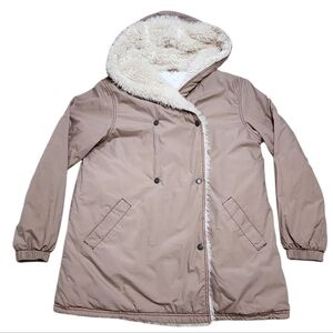 FREE PEOPLE Open Range Jacket Dusty Rose Taupe Sz Small Good Condition With FLAW